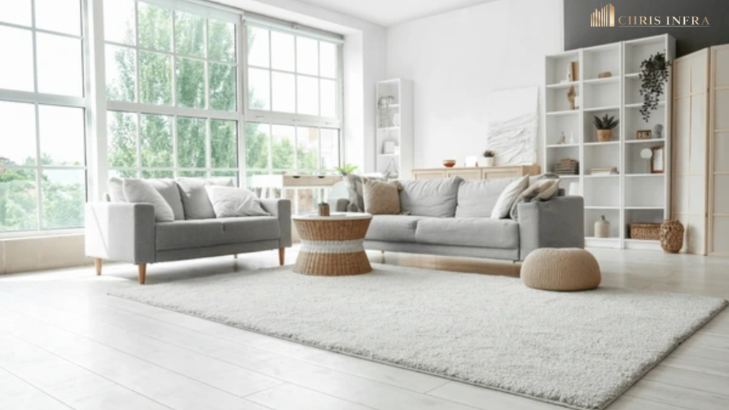Contemporary living room interior design in Nagercoil